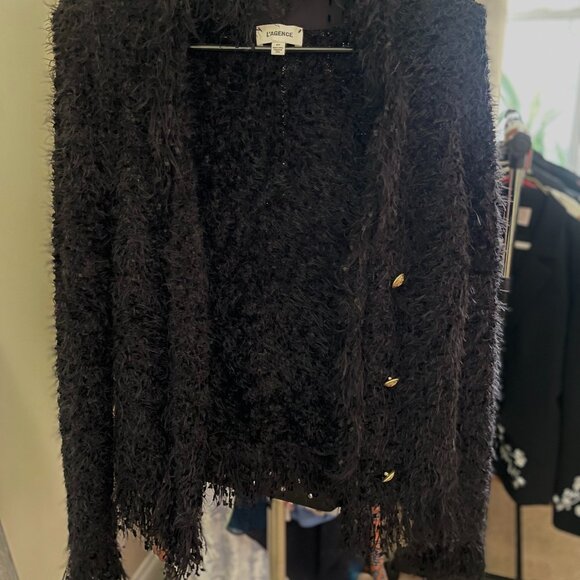 L'Agence- Black Azure Cardigan Blazer - Picture 1 of 3